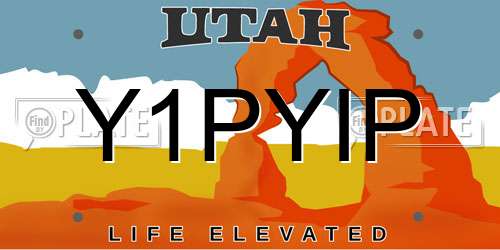 Y1PYIP Utah License Plate