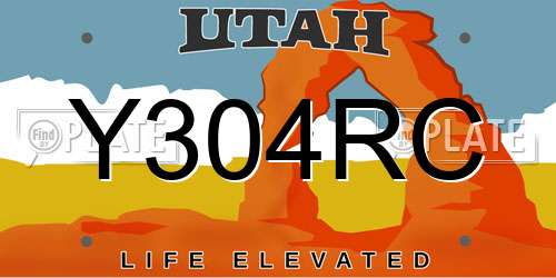 Y304RC Utah License Plate