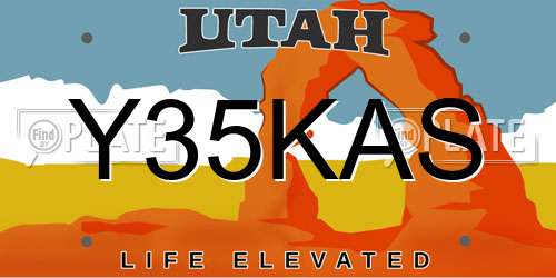 Y35KAS Utah License Plate