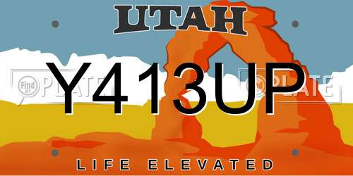 Y413UP Utah License Plate