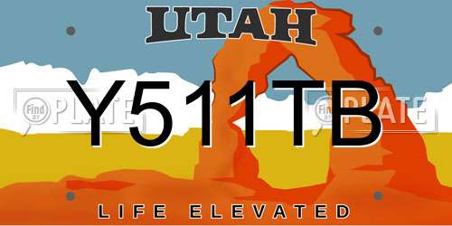 Y511TB Utah License Plate