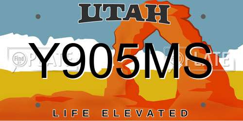 Y905MS Utah License Plate