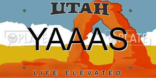 YAAAS Utah License Plate