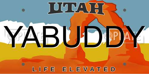 YABUDDY Utah License Plate