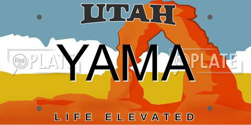 YAMA Utah License Plate