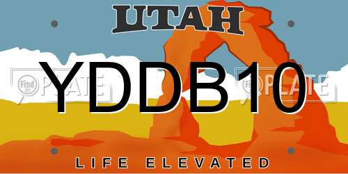YDDB10 Utah License Plate