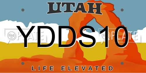 YDDS10 Utah License Plate