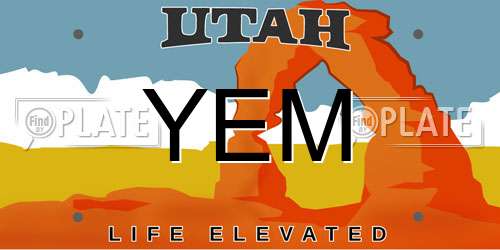 YEM Utah License Plate