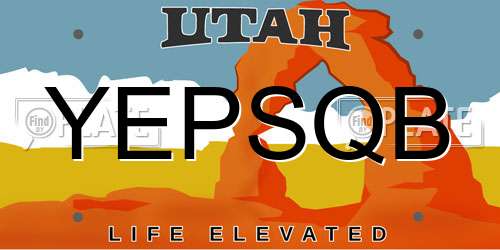 YEPSQB Utah License Plate