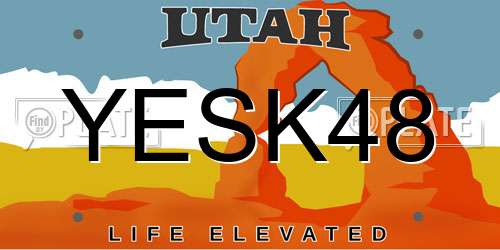 YESK48 Utah License Plate