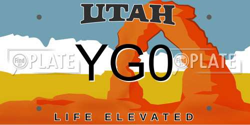 YG0 Utah License Plate