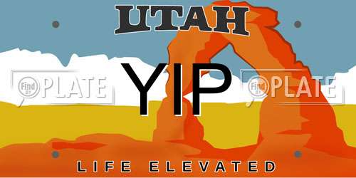 YIP Utah License Plate