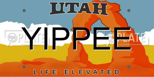 YIPPEE Utah License Plate