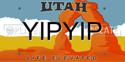 YIPYIP Utah License Plate