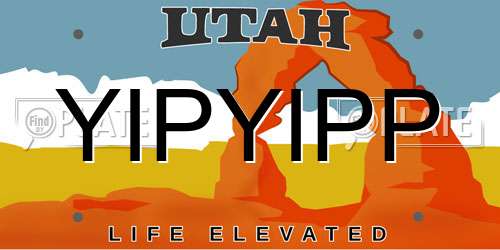 YIPYIPP Utah License Plate