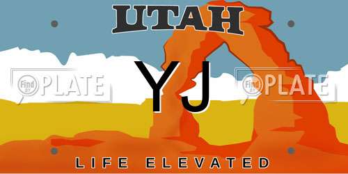 YJ Utah License Plate