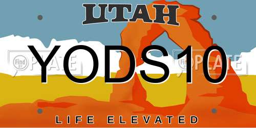 YODS10 Utah License Plate