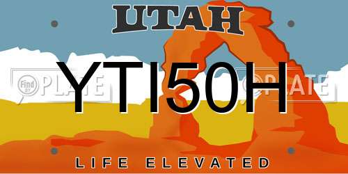 YTI50H Utah License Plate