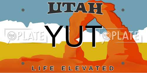YUT Utah License Plate