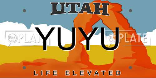 YUYU Utah License Plate