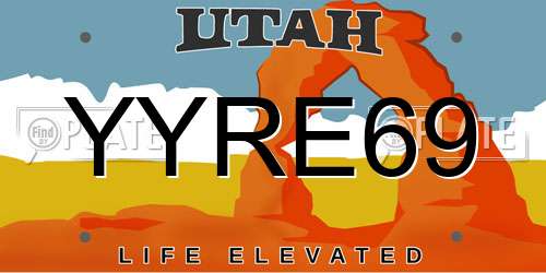 YYRE69 Utah License Plate