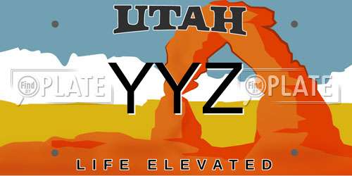 YYZ Utah License Plate