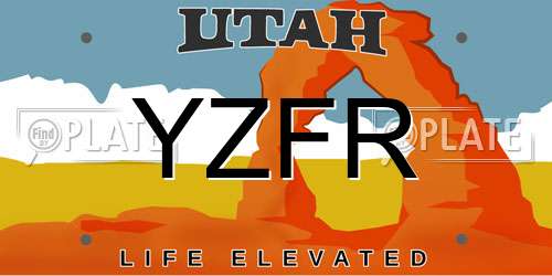 YZFR Utah License Plate