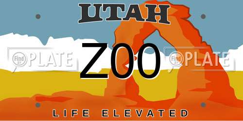 Z00 Utah License Plate
