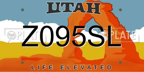 Z095SL Utah License Plate