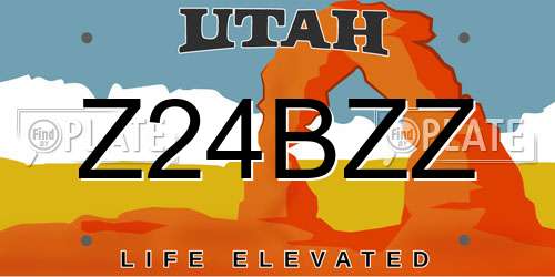 Z24BZZ Utah License Plate