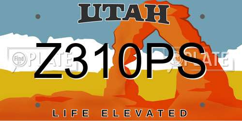 Z310PS Utah License Plate
