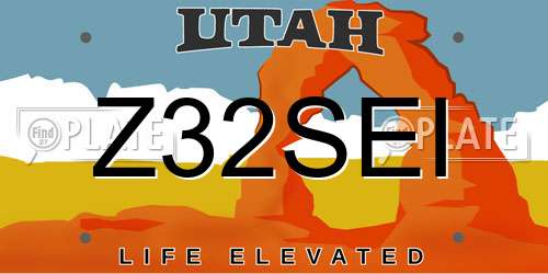 Z32SEI Utah License Plate
