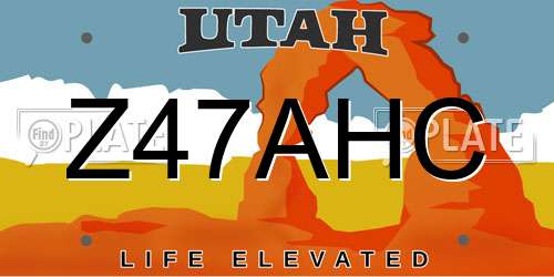 Z47AHC Utah License Plate