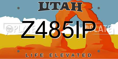 Z485IP Utah License Plate
