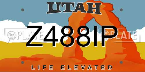 Z488IP Utah License Plate