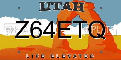 Z64ETQ Utah License Plate