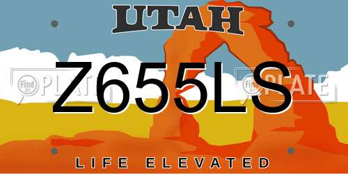 Z655LS Utah License Plate