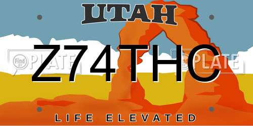 Z74THC Utah License Plate