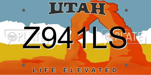 Z941LS Utah License Plate