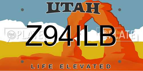Z94ILB Utah License Plate