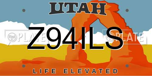 Z94ILS Utah License Plate