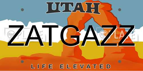 ZATGAZZ Utah License Plate
