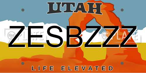 ZESBZZZ Utah License Plate