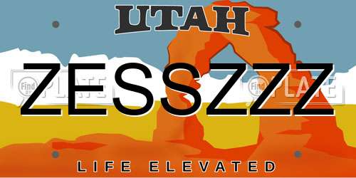 ZESSZZZ Utah License Plate