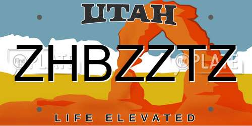 ZHBZZTZ Utah License Plate