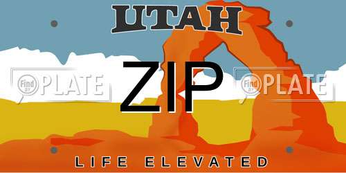 ZIP Utah License Plate