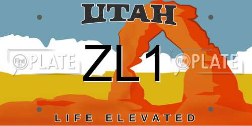 ZL1 Utah License Plate