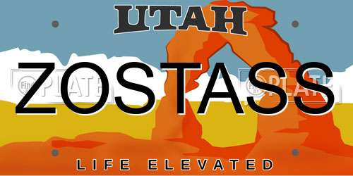 ZOSTASS Utah License Plate