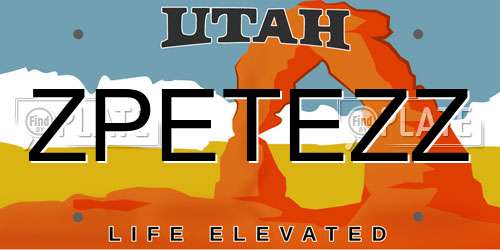 ZPETEZZ Utah License Plate