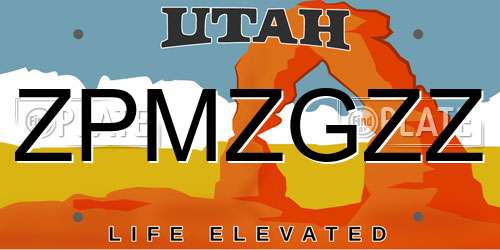 ZPMZGZZ Utah License Plate